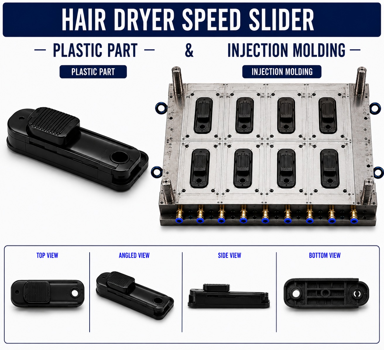 Hair Dryer Plastic Dryer Speed Slider Mould and Moulding Service